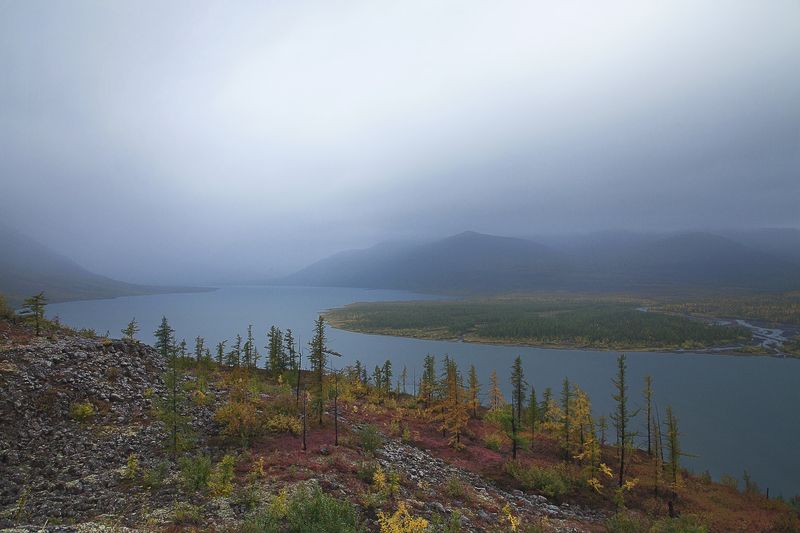 красноярский край, таймыр, плато путорана, озеро капчук, осень. Путораны. Озеро Капчук. фото превью