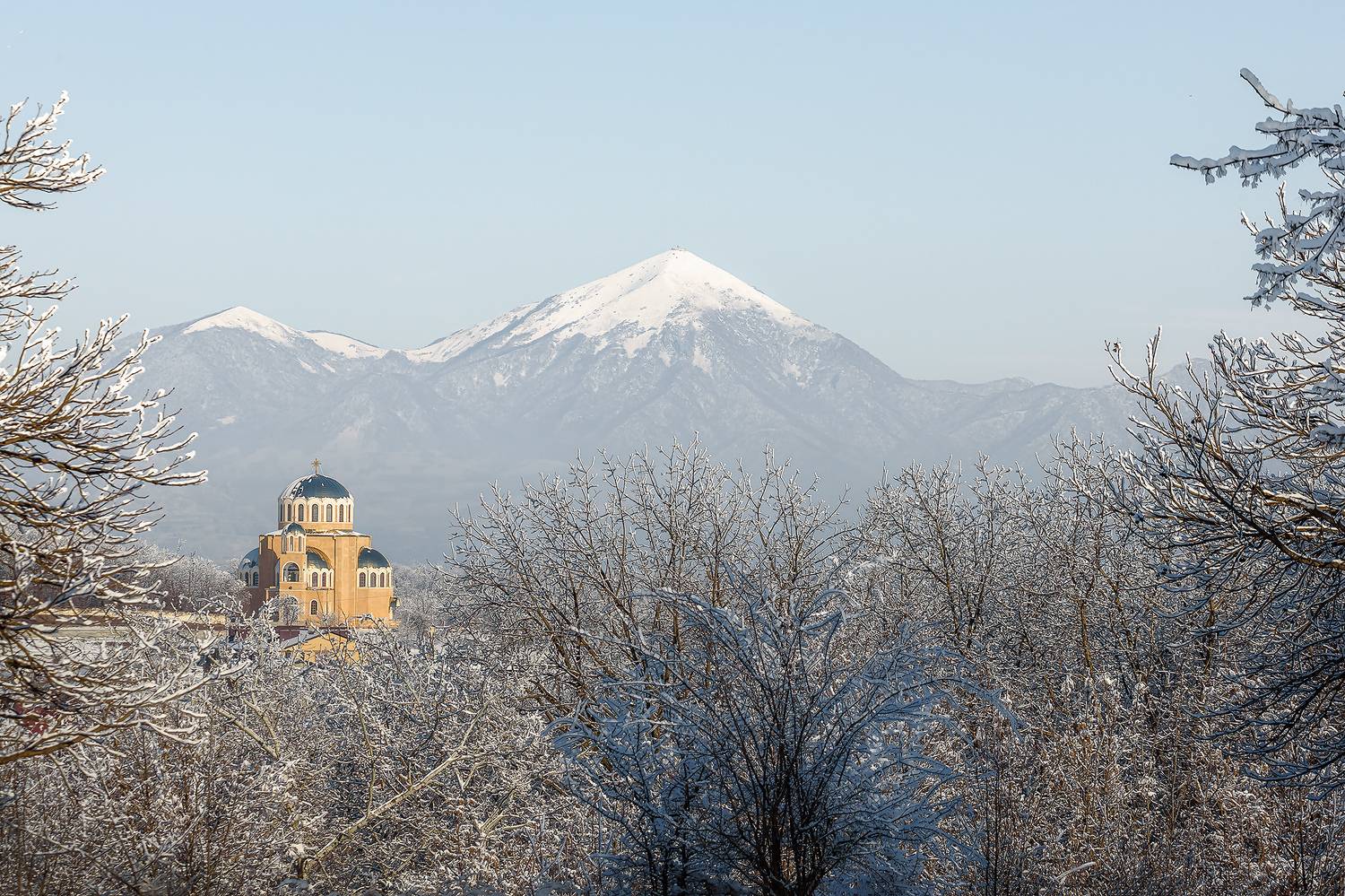 кавказ, горы, гора, храм, архитектура, ессентуки, кмв, кавказские минеральные воды, бештау, зима, снег, Zakharov Armen