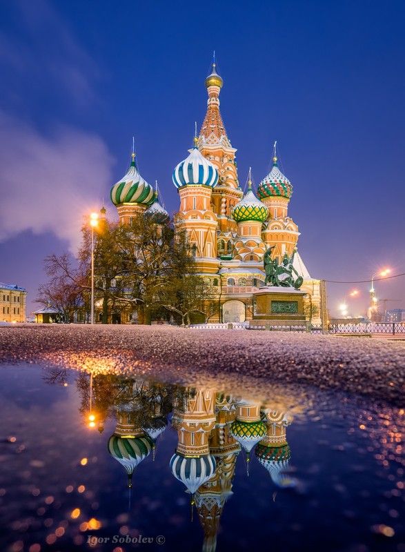 москва, собор василия блаженного, зима, новый год Собор Василия Блаженного фото превью