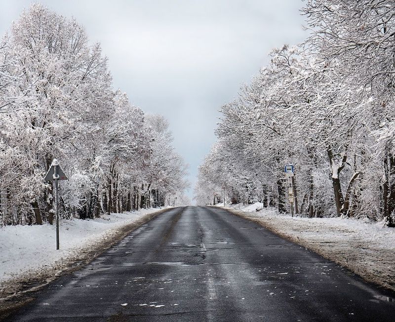 Winter road фото превью