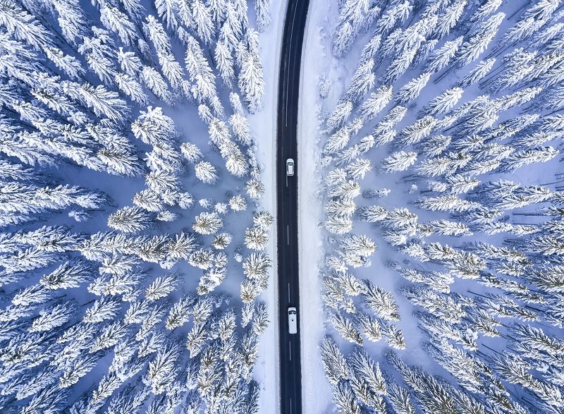 Зимняя дорога фото превью