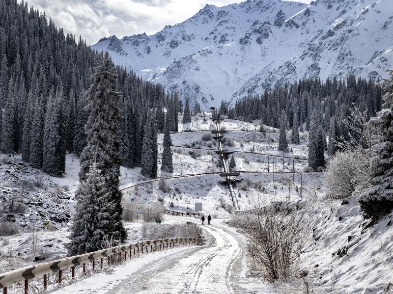 Алматы Казахстан Пейзаж  Дорога на Бао фото превью