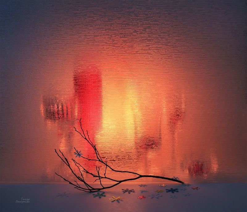 новый год, фужеры, бокалы, снежинки, ветка С наступающим Новым годом! фото превью