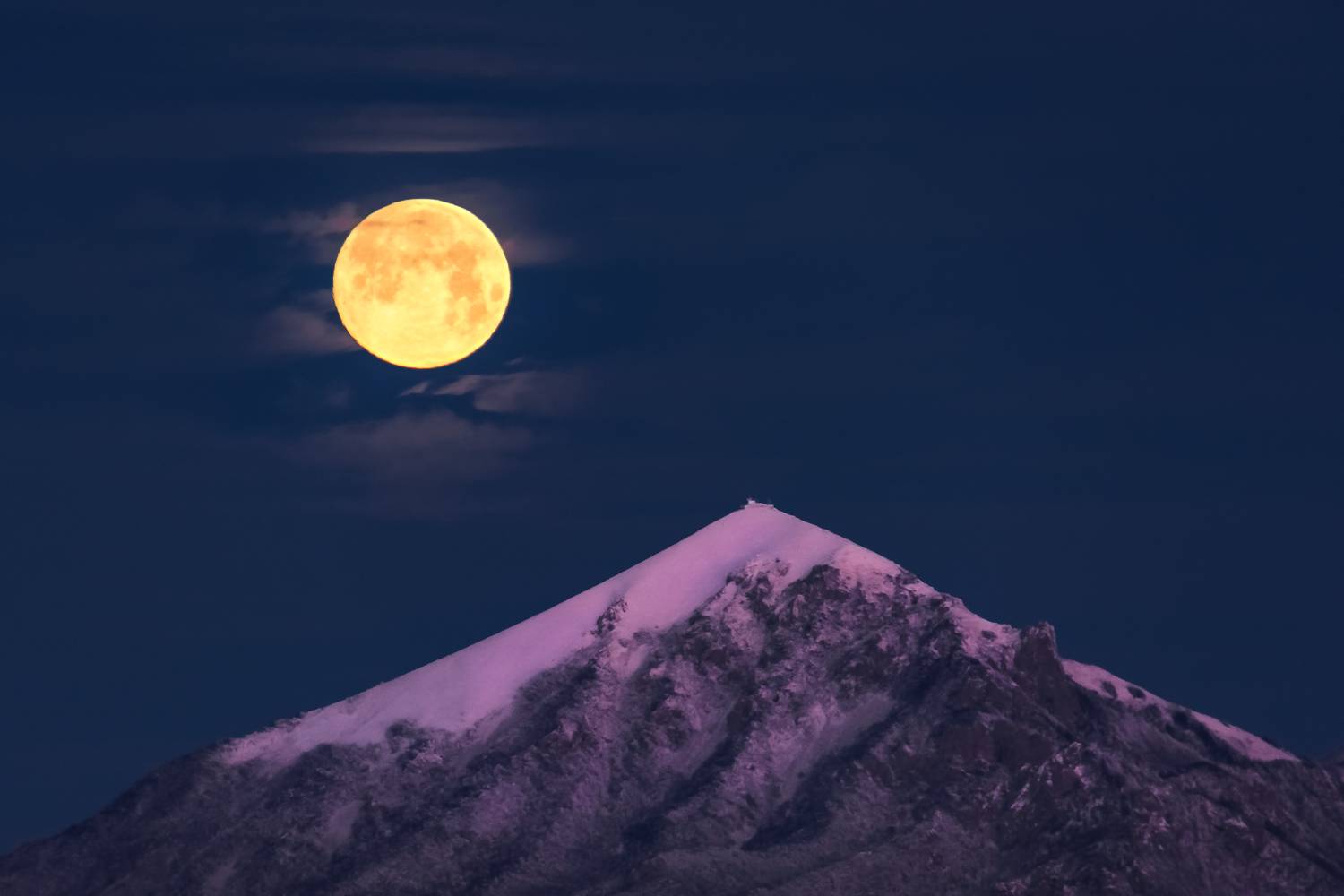 кавказ, горы, гора, кмв, кавказские минеральные воды, бештау, зима, снег, луна, полнолуние, fullmoon, moon, Zakharov Armen