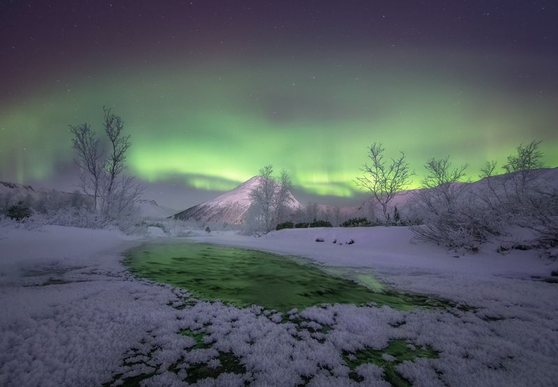 Полярная ночь и свет Авроры. фото превью