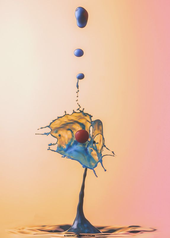 drops macro colors liquid  Colors drops фото превью