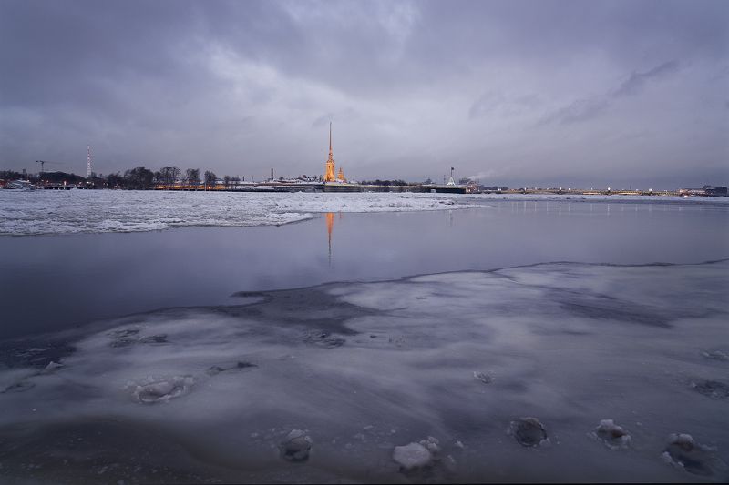 Сумерки…, зима…, Нева… фото превью