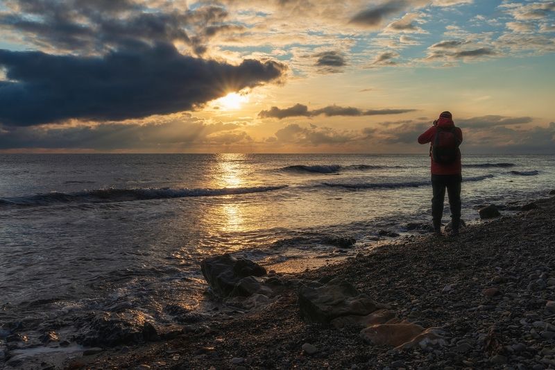 море закат облака солнце туапсе Стрелок морских закатов фото превью