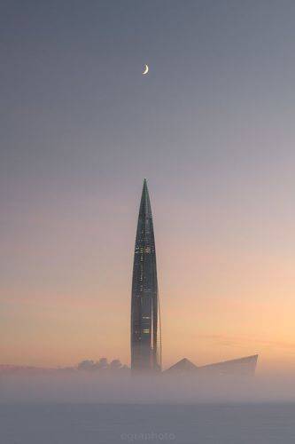 Лахта в тумане 4 января 2025