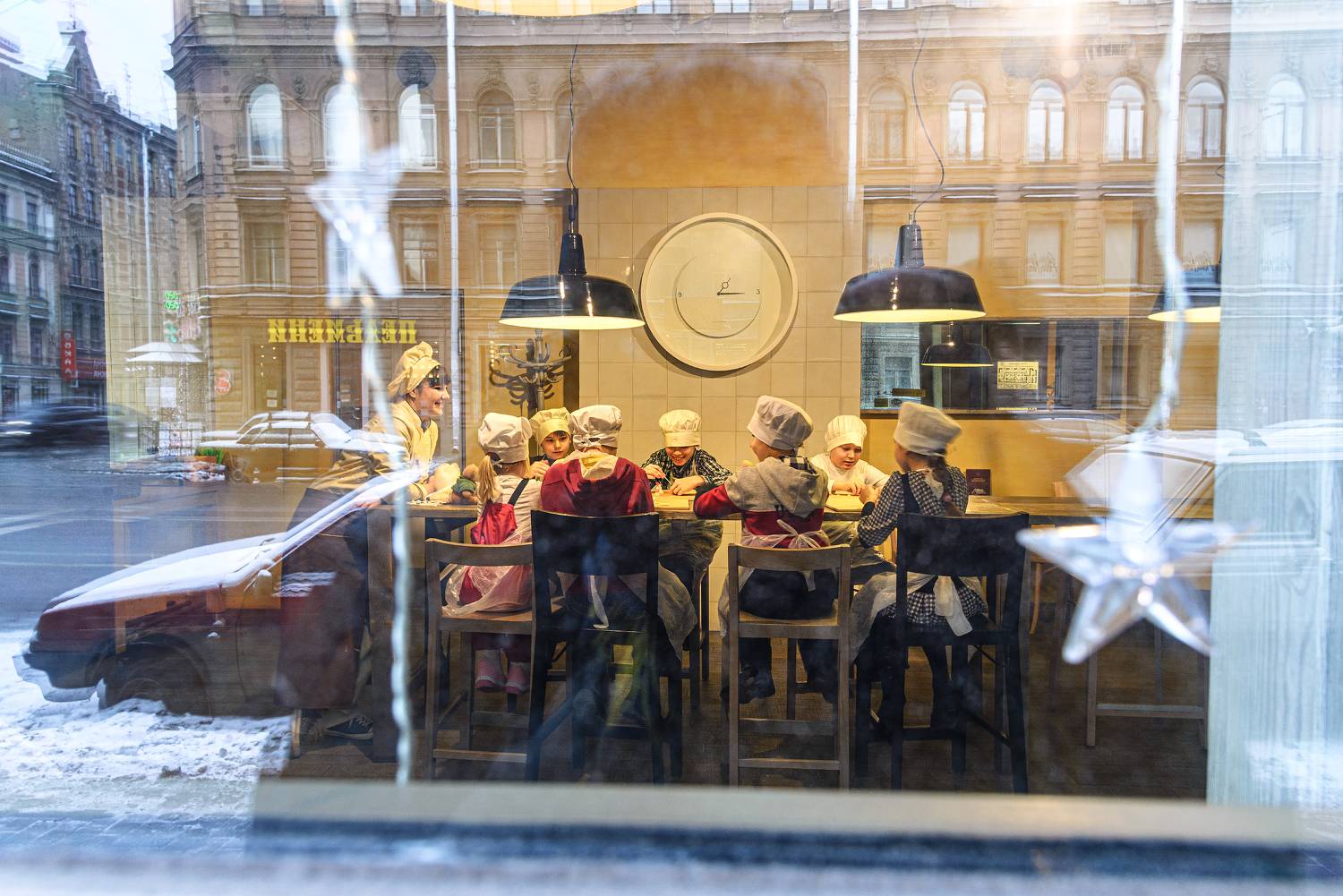 город, новый год, дети, Юрий Матвеев