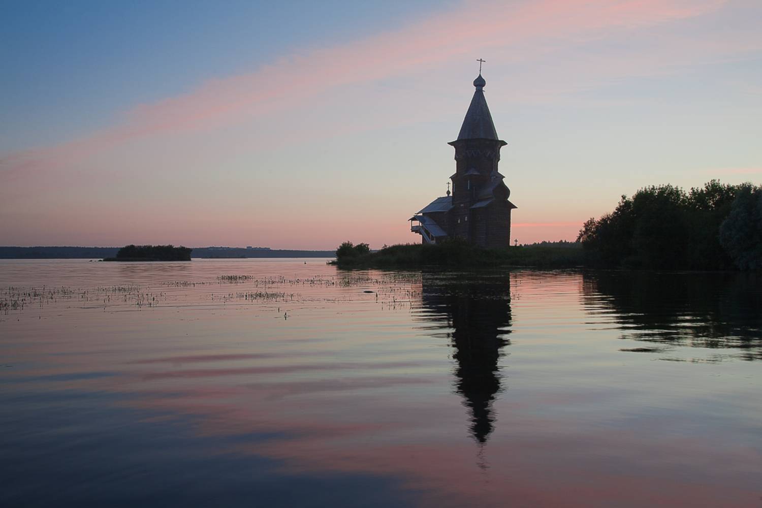 карелия, успенская церковь, кондопога, онежское озеро, белая ночь., Сергей Захаров.