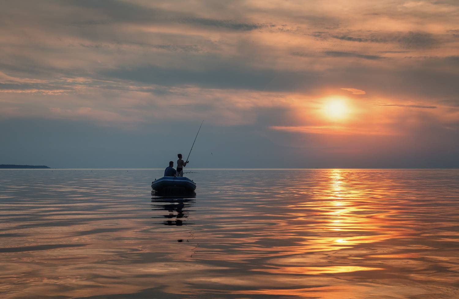 Рыбалка. Закат. Финский залив., Юрий