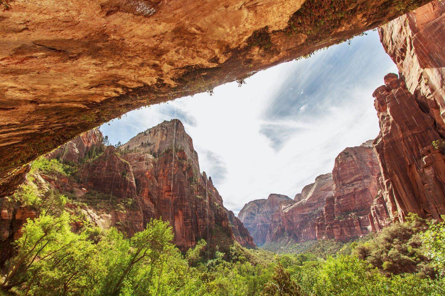 зайн, парк, водопад, приода, зелень, горы, каньон, ущелье, юта, сша. , Сергей Гарифуллин