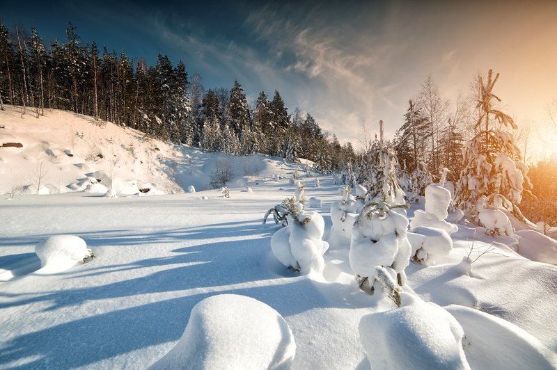 Башкирия, Белорецкий район, Снег, Солнце, Утро *** фото превью
