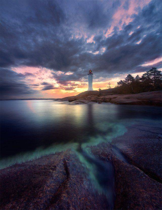 море, рассвет, маяк, Дмитрий Воронцов