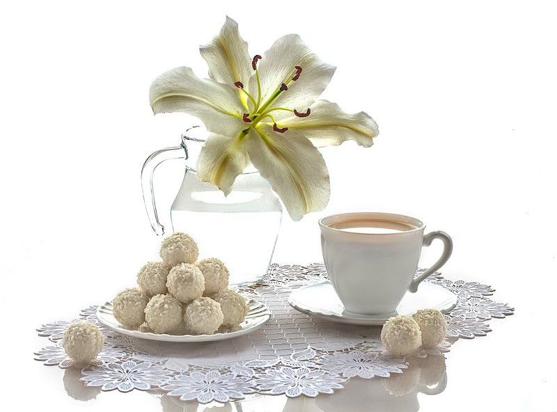 Кофе с молоком фото превью