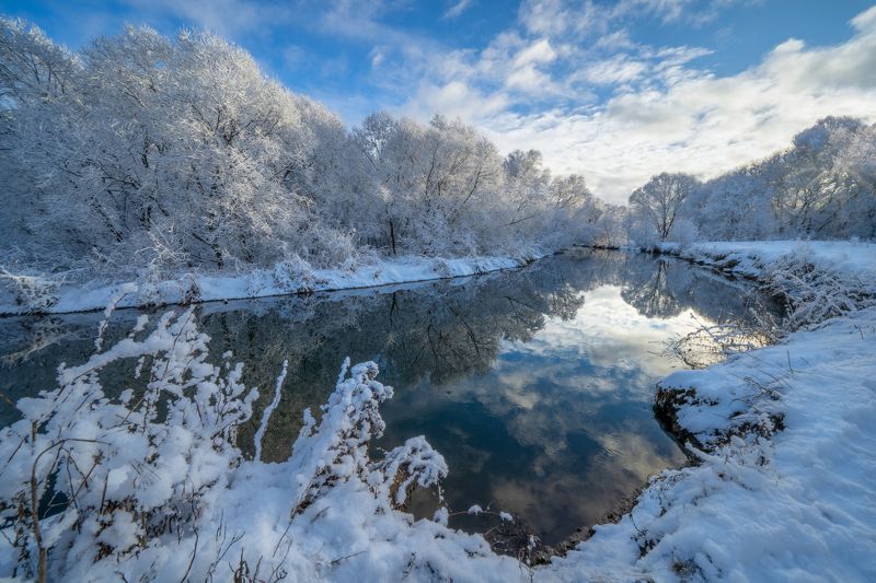 Москва, Сходненский ковш, Тушинская чаша, река Сходня Зимняя сказка фото превью