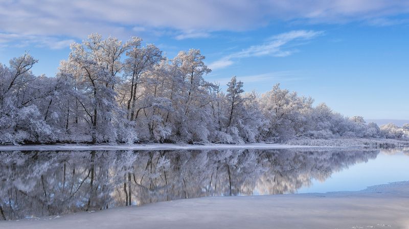Снежное утро фото превью