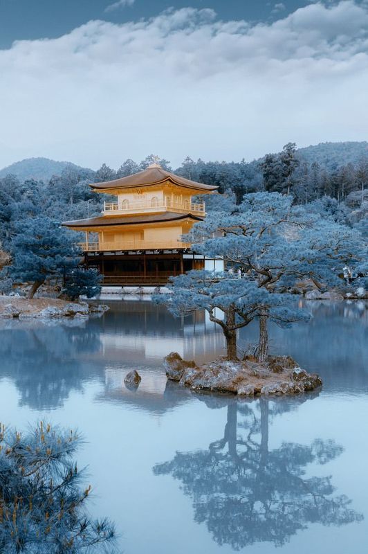 япония japan kinkakuji kyoto Golden pavilion фото превью