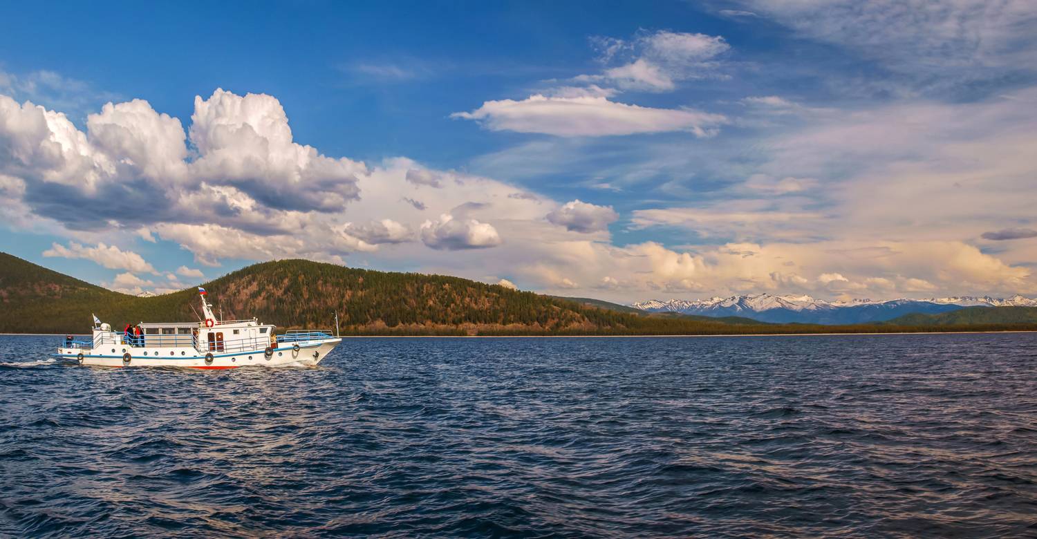 горы, озеро, пейзаж, облака, отражение, утро, весна, Мурзинов Виктор