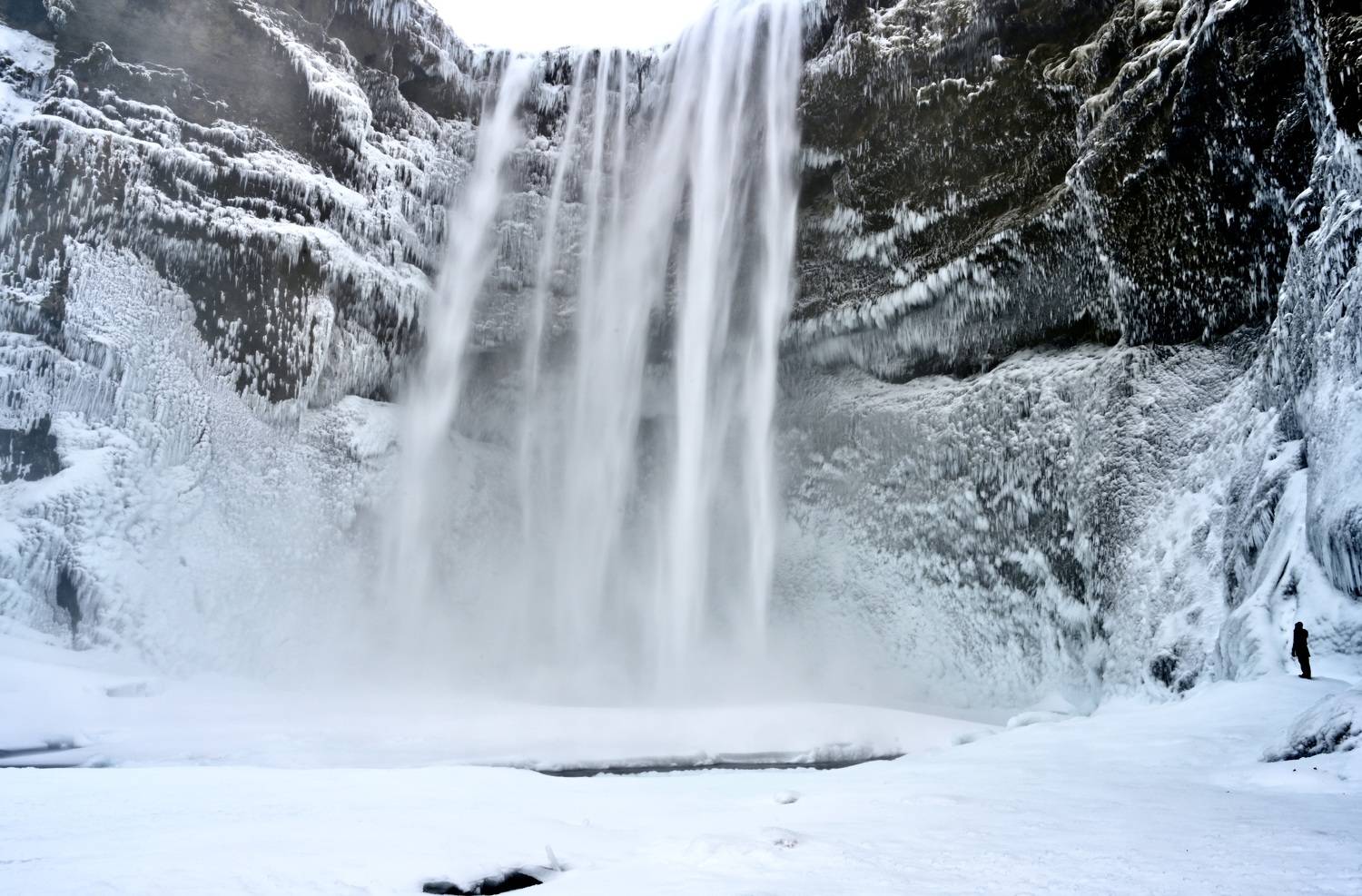 Landscapes, Iceland, Skogafoss, Winter, Frost, People, Nature, Ice, , Svetlana Povarova Ree
