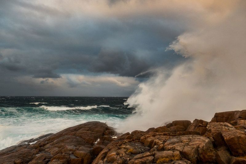 териберка, море, шторм, волны Териберка фото превью