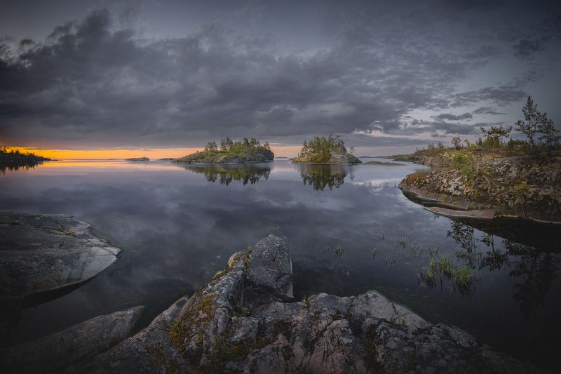 ладожские шхеры, пейзаж, восход Перед рассветом фото превью