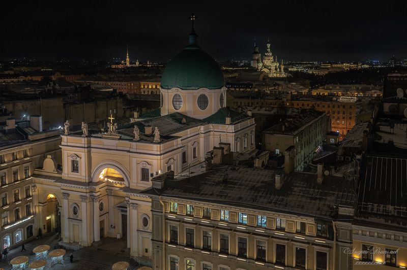 городской пейзаж, архитектура, соборы, архитектура Санкт-Петербурга Ночной Санкт-Петербург фото превью