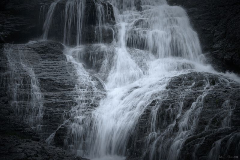 хибины, водопад, текстуры, горы, кольский полуостров, заполярье Фрагменты Хибин фото превью