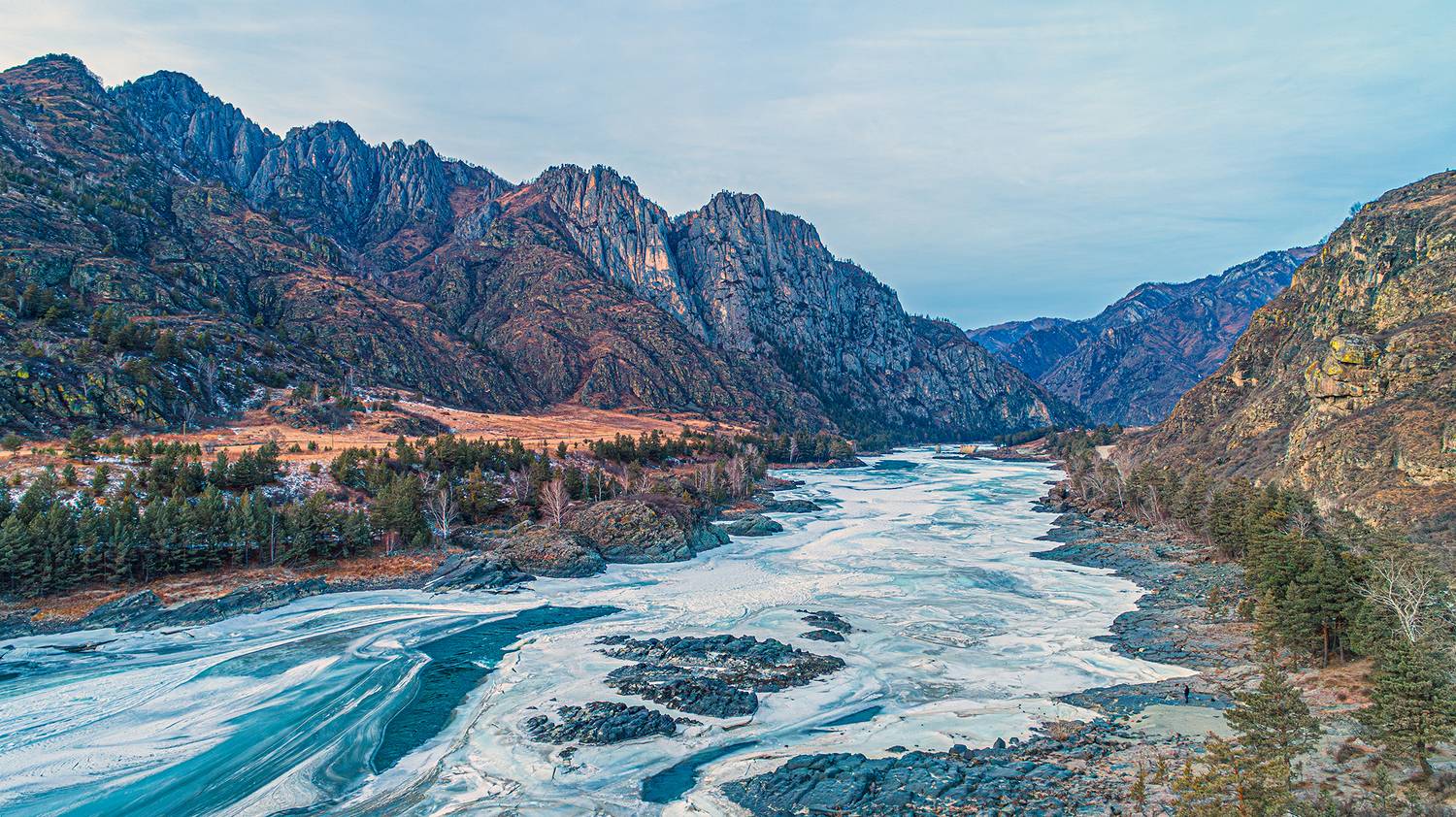 зима в горном алтае, катунь зимой, Татаркин Вячеслав