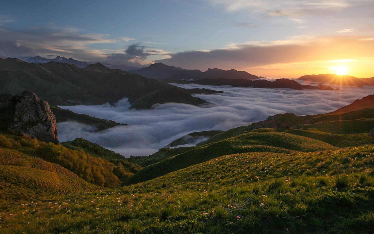 горы,закат,чечня,пейзаж,, Magov Marat