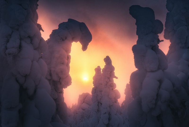 таганай, уральские горы, зимний пейзаж, откликной гребень Рождественское утро фото превью