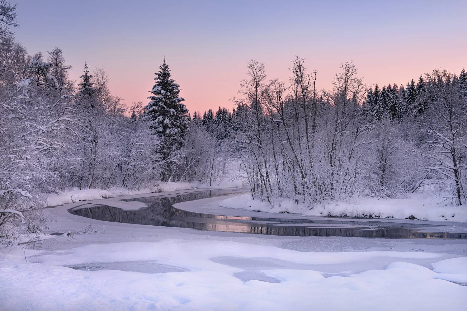 река, пейзаж, оредеж, река оредеж, зима, ленинградская область, Галина Дейнекина