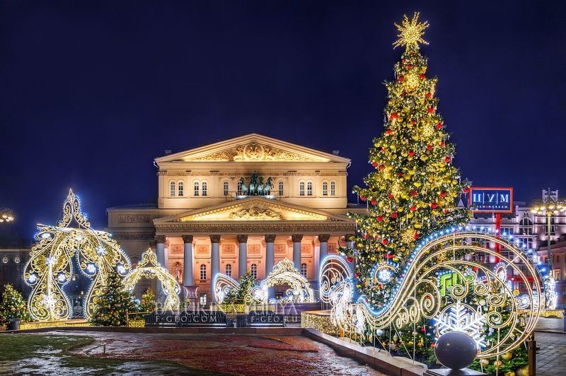 москва, новый год, большой театр, большой Новый год у Большого театра фото превью