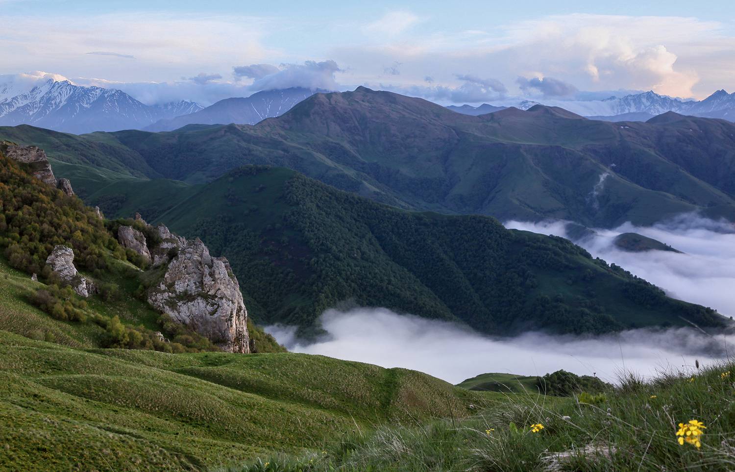 горы,пейзаж,вечер,чечня,, Magov Marat