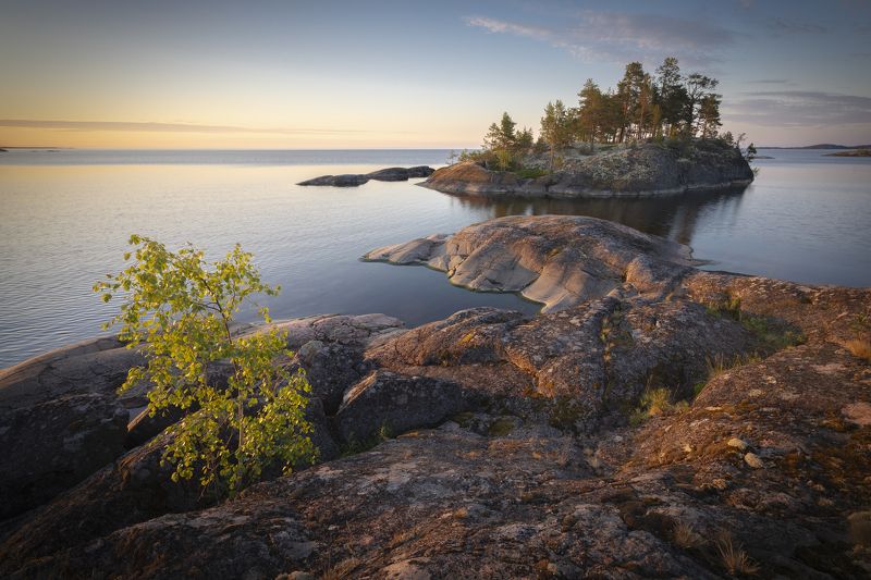 ладожские шхеры, пейзаж, восход *** фото превью