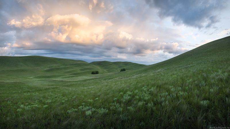 долгие горы, оренбуржье, степь, природа оренбургской области, южный урал, зеленые холмы, степной пейзаж \