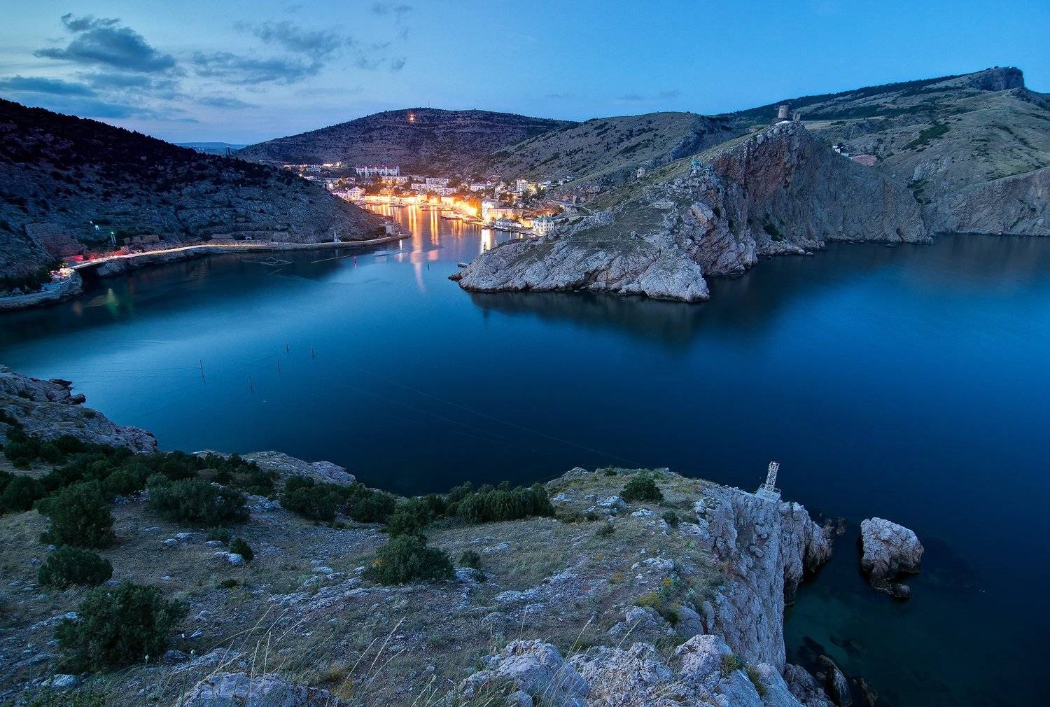 Крым, Балаклава, закат, ночь, пейзаж, море, Голубев Алексей