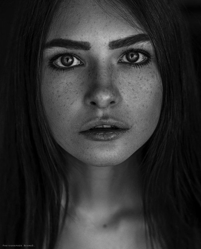 Beautiful, BegmaD, Black & white, Bw, Dantar90, Emotion, Eyes, Girl, Model, Nikon, Photo, Portrait, Взгляд, Глаза, Портрет, Ч/б, Черно-белое фото Maria фото превью