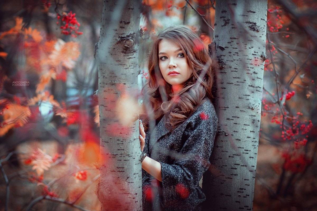 портрет, осень, portrait, autumn, trees, Антошина Татьяна