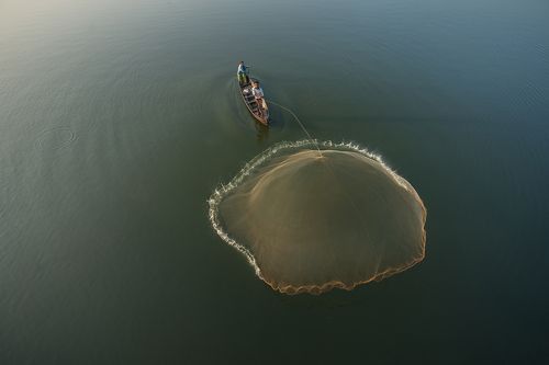 Fisherman, Amarapura, Mandalay, Burma, Myanmar