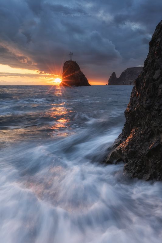 крым, фиолент, севастополь, пейзаж, морской пейзаж, crimea, landscape, seascape Вечер на Яшмовом фото превью