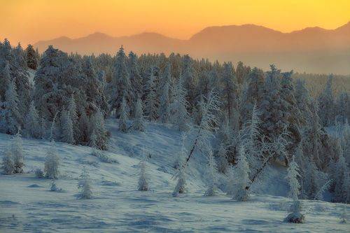 Зима в горах Улахан-Чистай