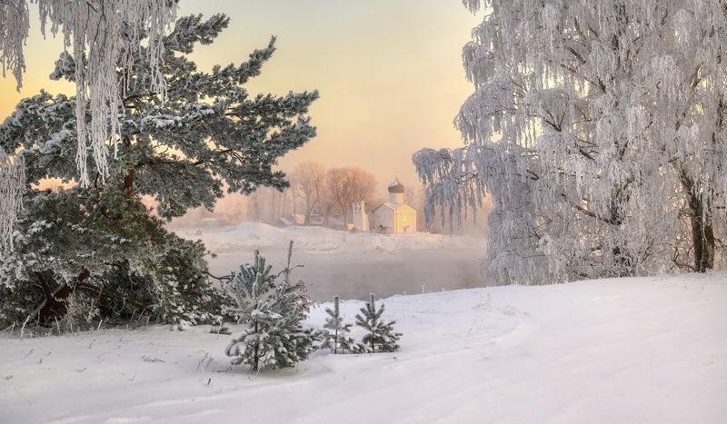псков, пейзаж, Зима которая не пришла... фото превью