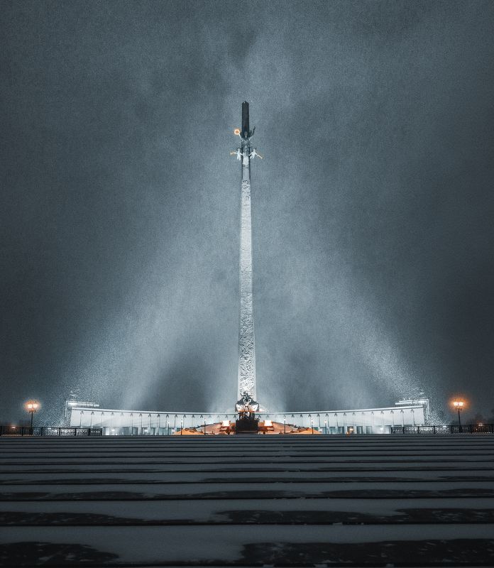 парк победы, москва, метель, moscow, winter, night Ночная метель в Парке Победы фото превью