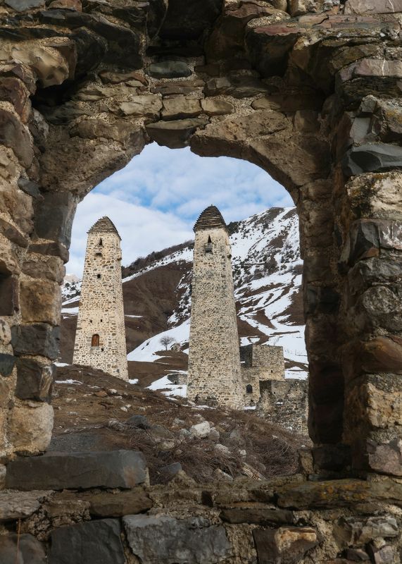 ингушетия, эрзи, горы, заповедник, наследие, зима 2025, башни Горная Ингушетия фото превью