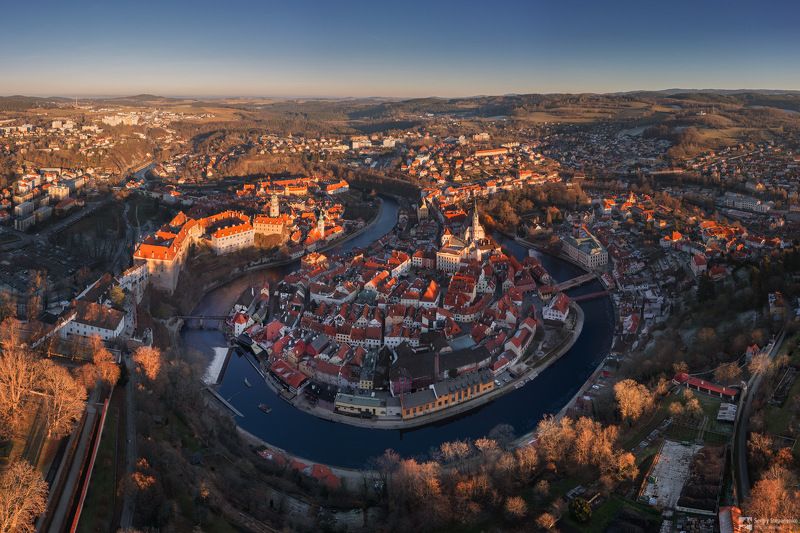 Sunset in Český Krumlov фото превью