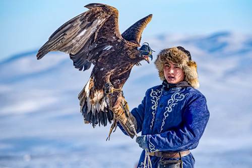 Мальчик с беркутом