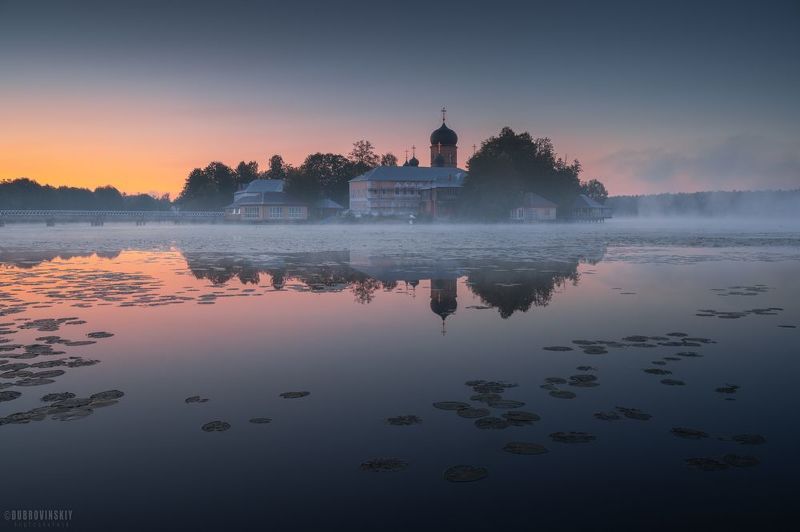 введенский, монастырь, храм, озеро, владимирская область, туман Введенский фото превью