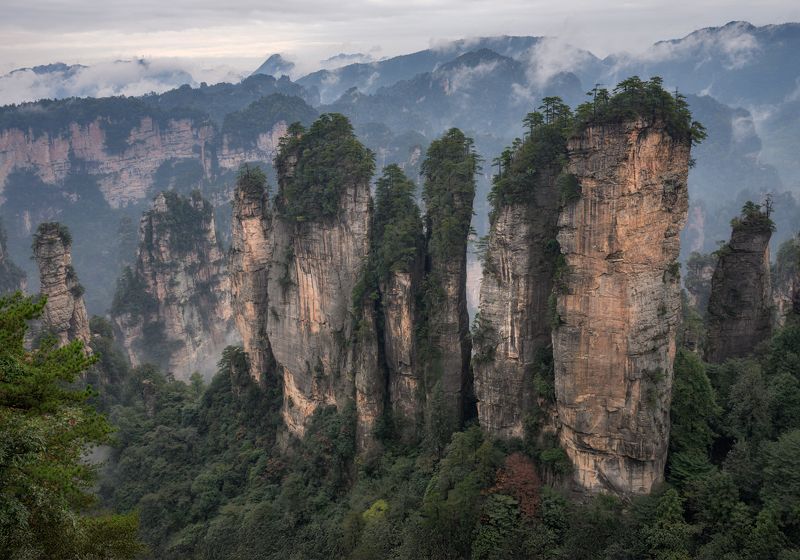китай, пейзаж, аватар, горы, china, mountain, джандзадзе, улиньюань, горы аватара Горы Аватара, национальный парк Улиньюань фото превью
